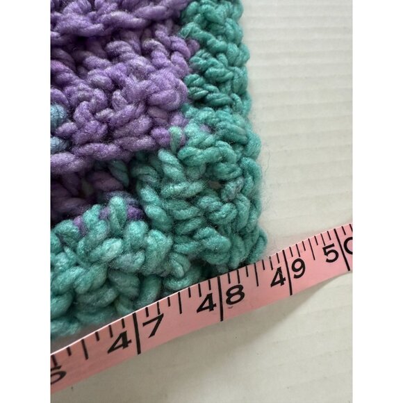 Binky Patrol North Texas Chapter Handmade Crochet Blanket Chevron Pattern 46x48" - Picture 3 of 6